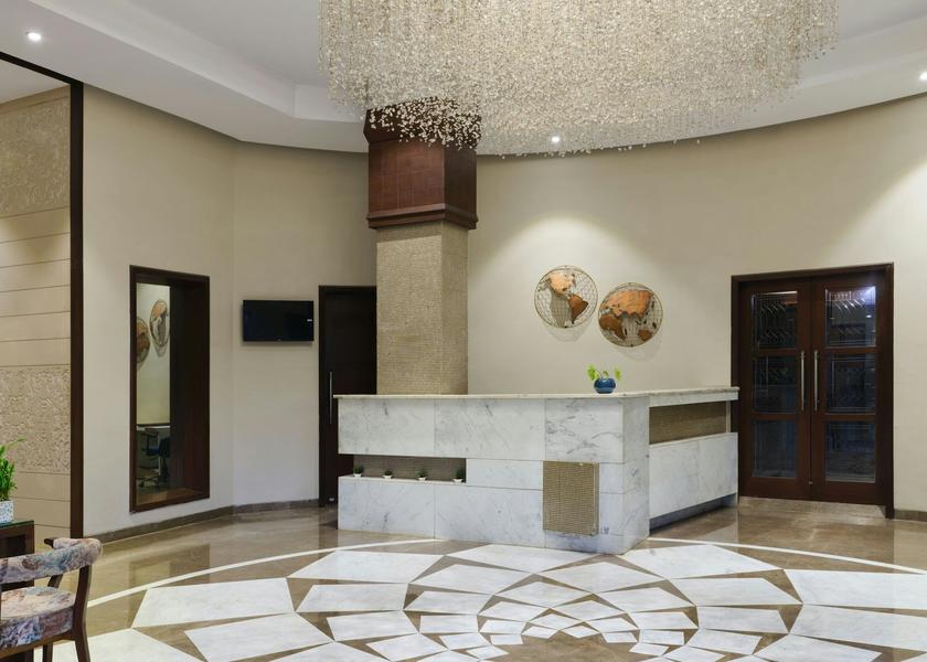 Rajasthan Udaipur Lobby - Tiles - Reception Desk - Chandelier