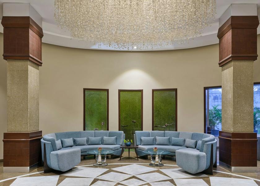 Rajasthan Udaipur Lobby Lounge - Large Sofas - Pillars