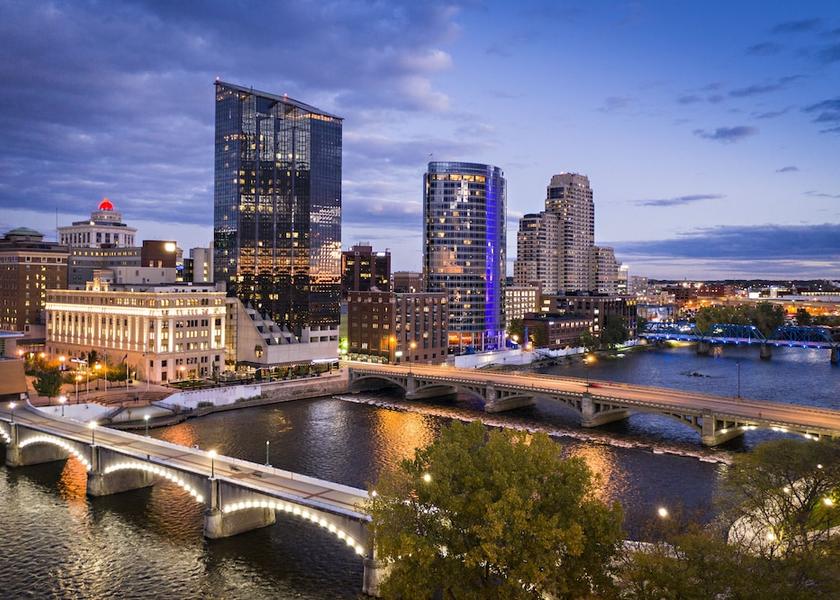 Michigan Grand Rapids Aerial View