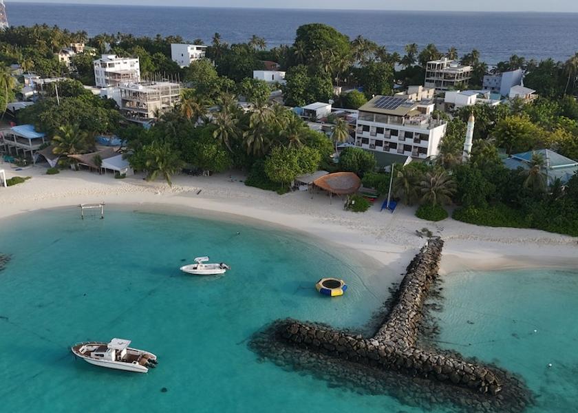 Vaavu Atoll Fulidhoo Aerial view