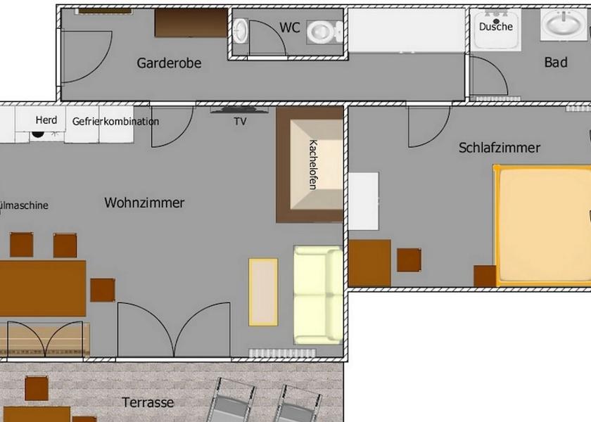 Tyrol Westendorf Room layout blue print