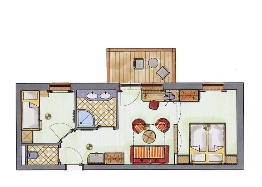 Room layout blue print
