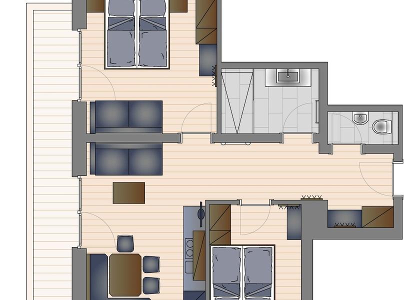 Salzburg State Muehlbach Am Hochkoenig Room layout blue print