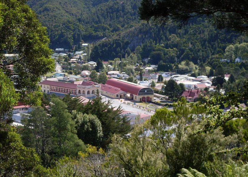 Tasmania Queenstown Aerial view