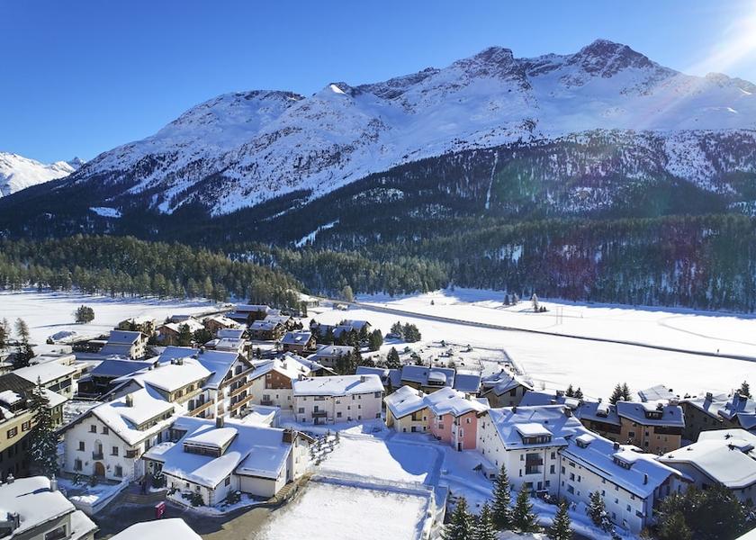 Graubünden Silvaplana Aerial view