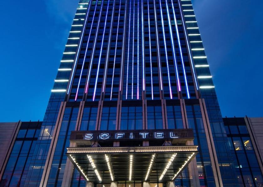 Yunnan Kunming Front of property - evening/night