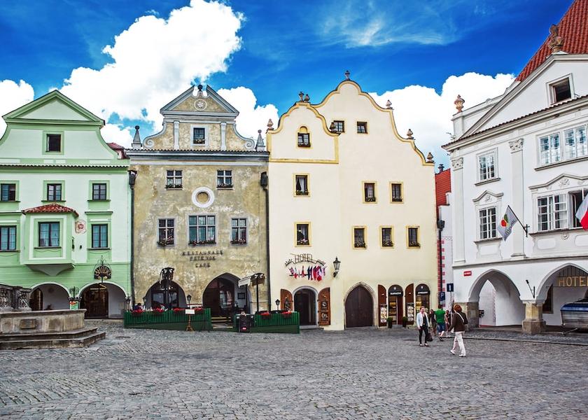 South Bohemia (region) Cesky Krumlov Exterior Detail