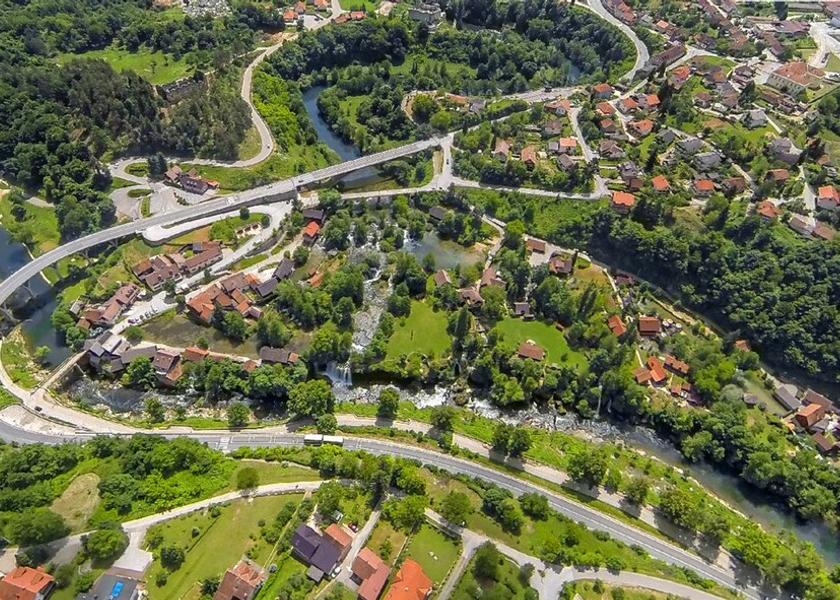 Karlovac Slunj Aerial View