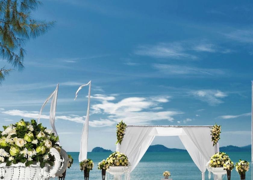Outdoor wedding area