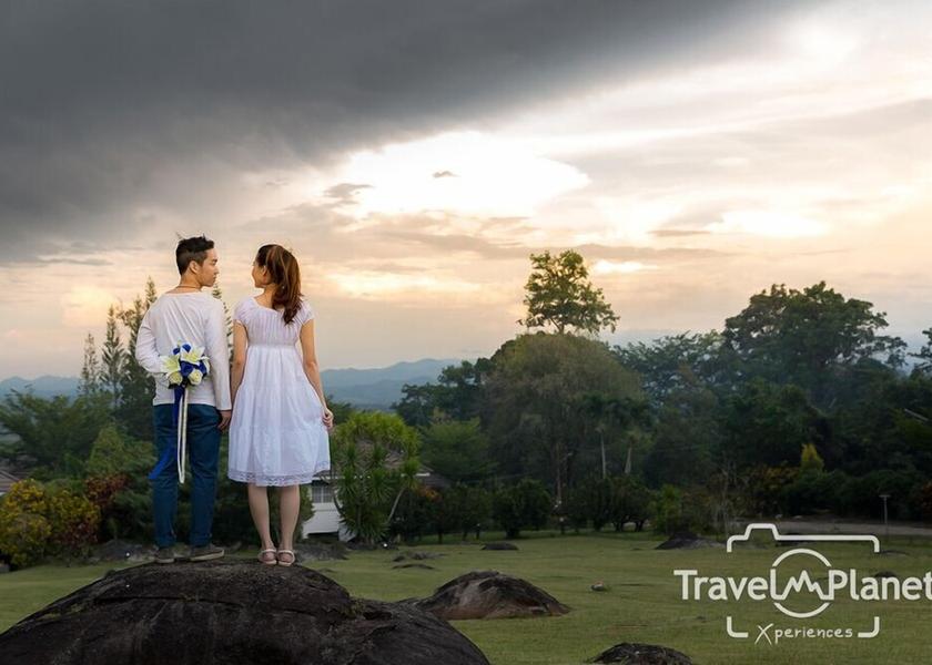 Outdoor wedding area
