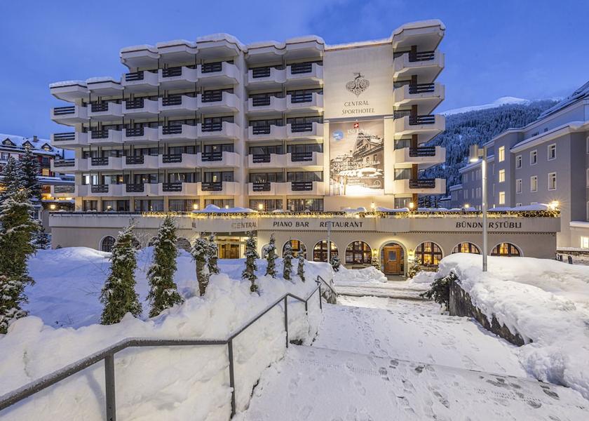 Graubünden Davos Front of property - evening/night