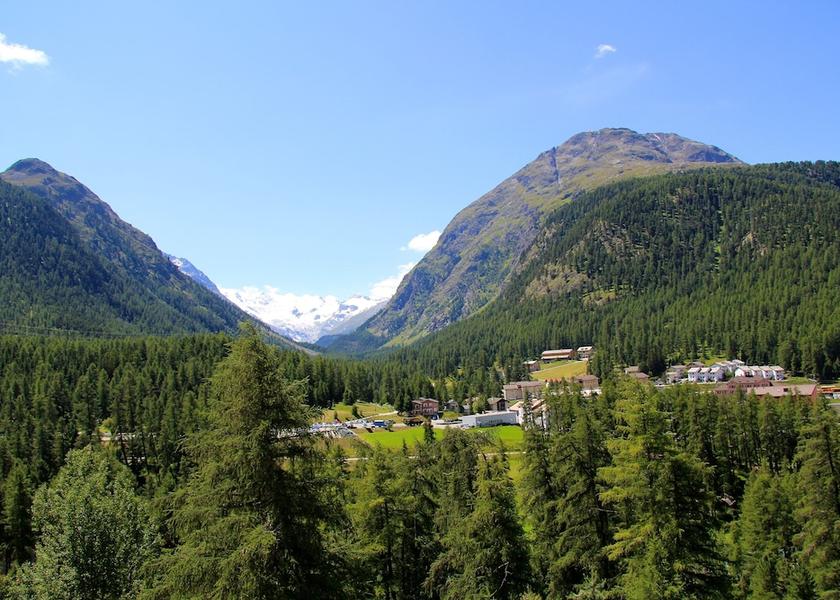 Graubünden Pontresina View from property