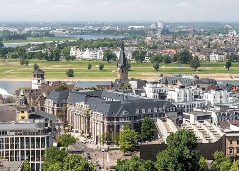 North Rhine-Westphalia Dusseldorf Aerial View