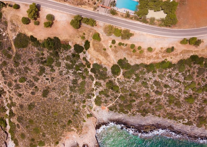 Peloponnese Region Monemvasia Aerial View