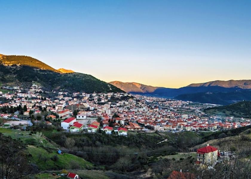 Central Greece Karpenisi City view from property
