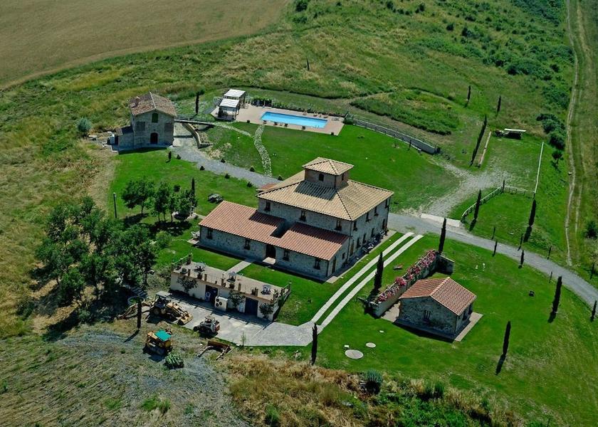 Tuscany Lajatico Aerial view