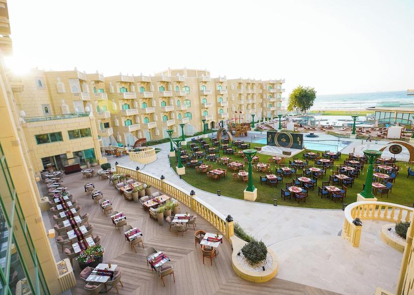 Outdoor banquet area