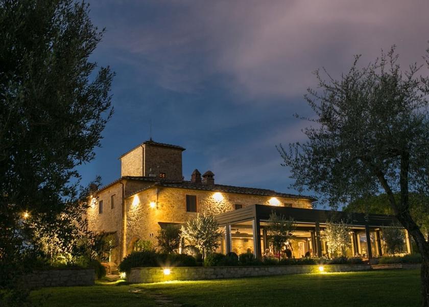 Tuscany Castellina in Chianti Front of property - evening/night