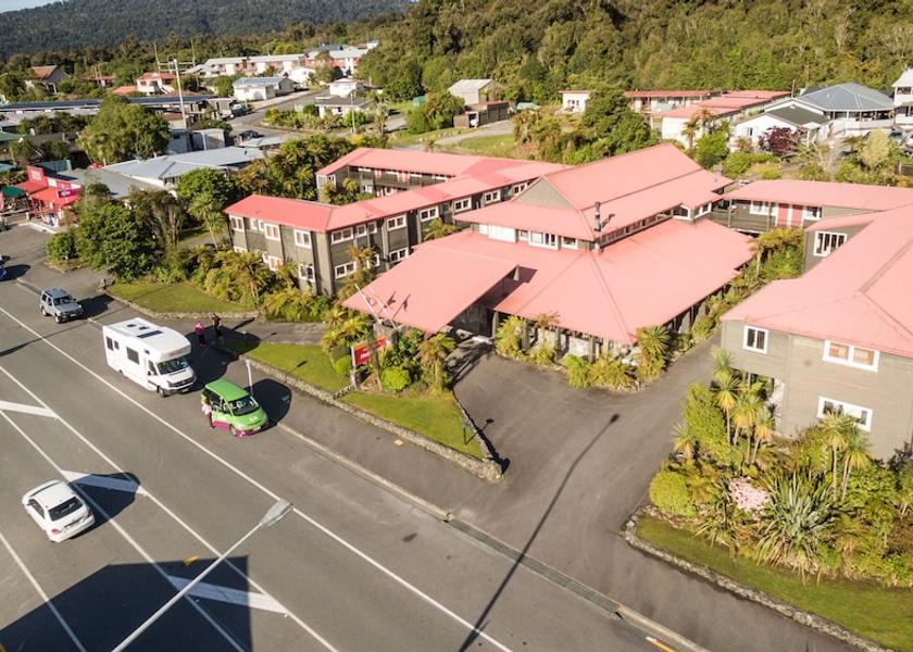 West Coast Fox Glacier Aerial view