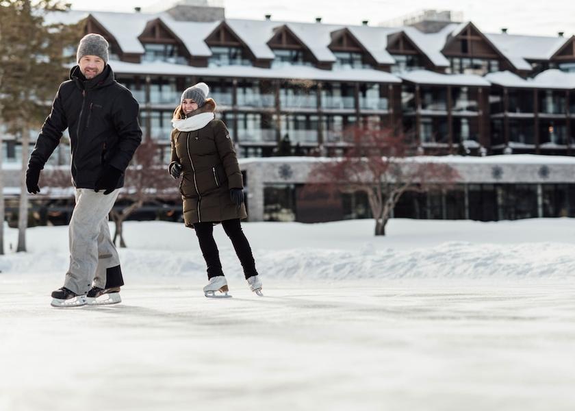 Quebec Lac Beauport Ice Skating