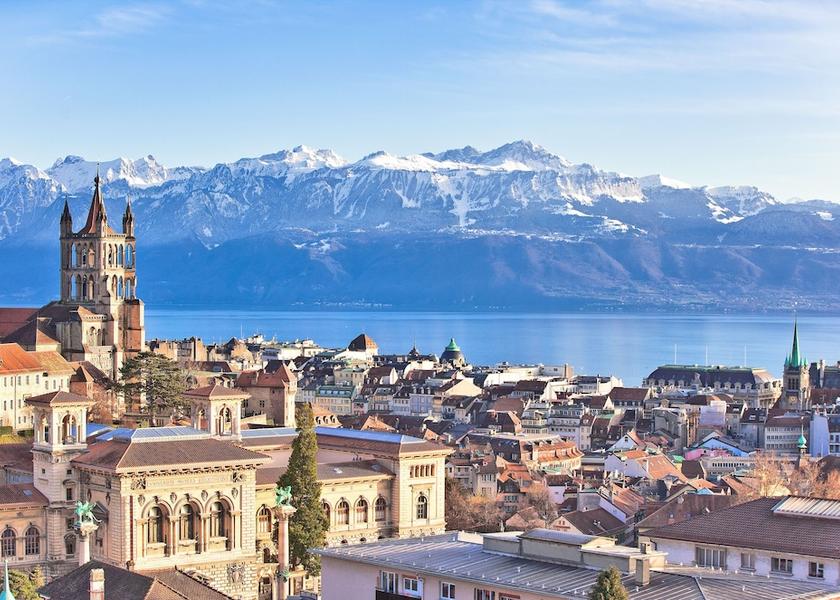 Canton of Vaud Lausanne City View from Property