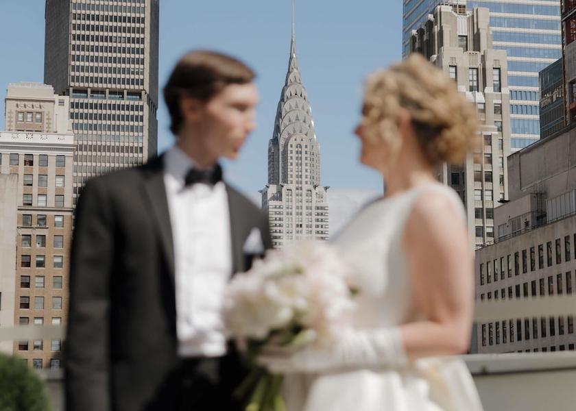 New York New York Indoor Wedding