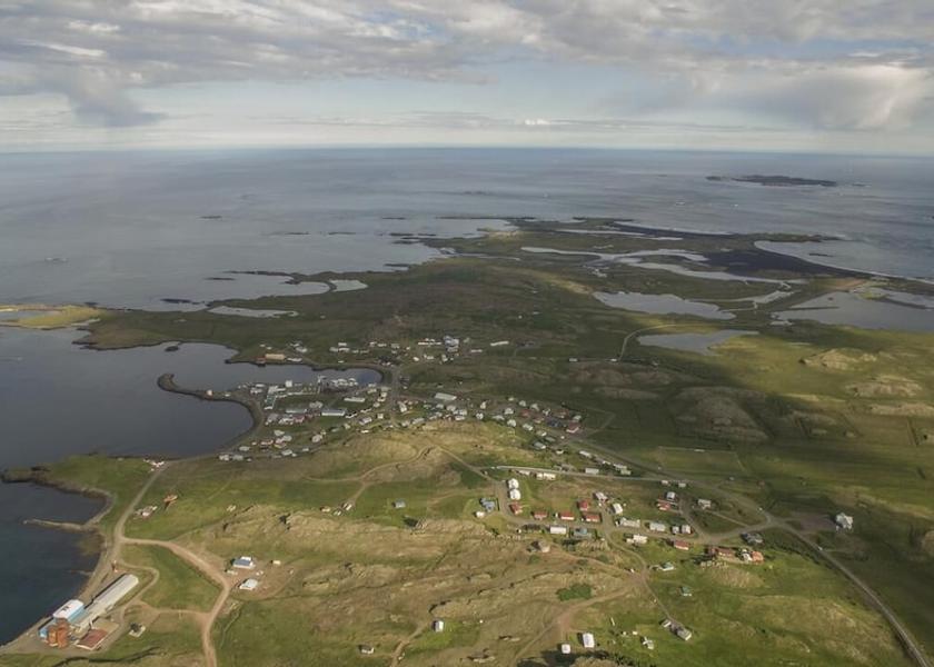 East Iceland Djupivogur Aerial View