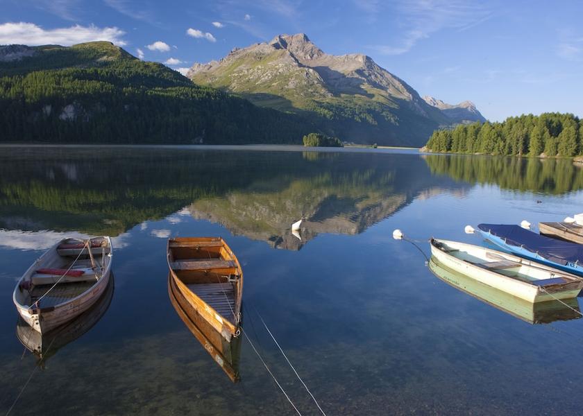 Graubuenden Sils im Engadin-Segl Boating