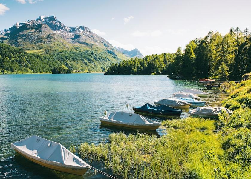 Graubünden Sils im Engadin-Segl Boating