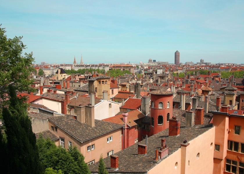 Auvergne-Rhone-Alpes Lyon City View from Property