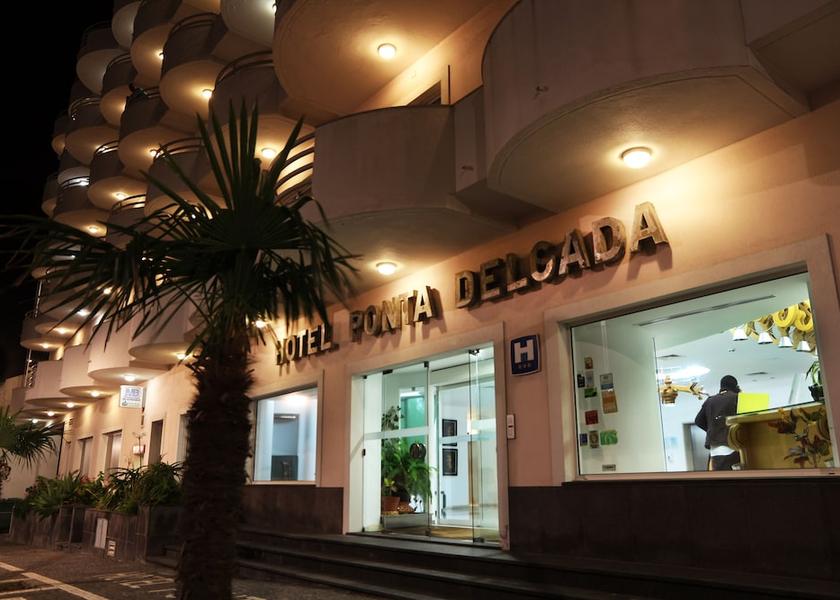 Azores Ponta Delgada Front of property - evening/night
