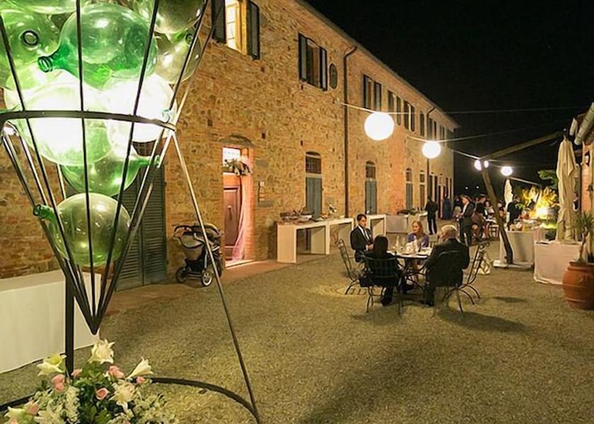 Outdoor banquet area