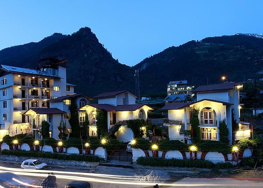 Himachal Pradesh Manali Front of property - evening/night