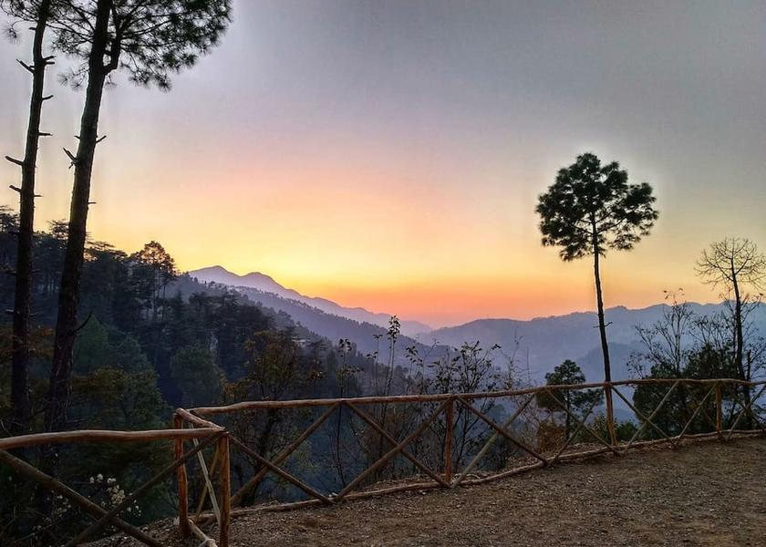 Himachal Pradesh Chail View from hotel