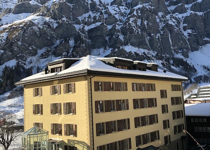Valais Leukerbad City view from property
