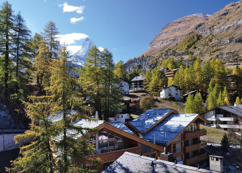 Valais Zermatt Aerial view