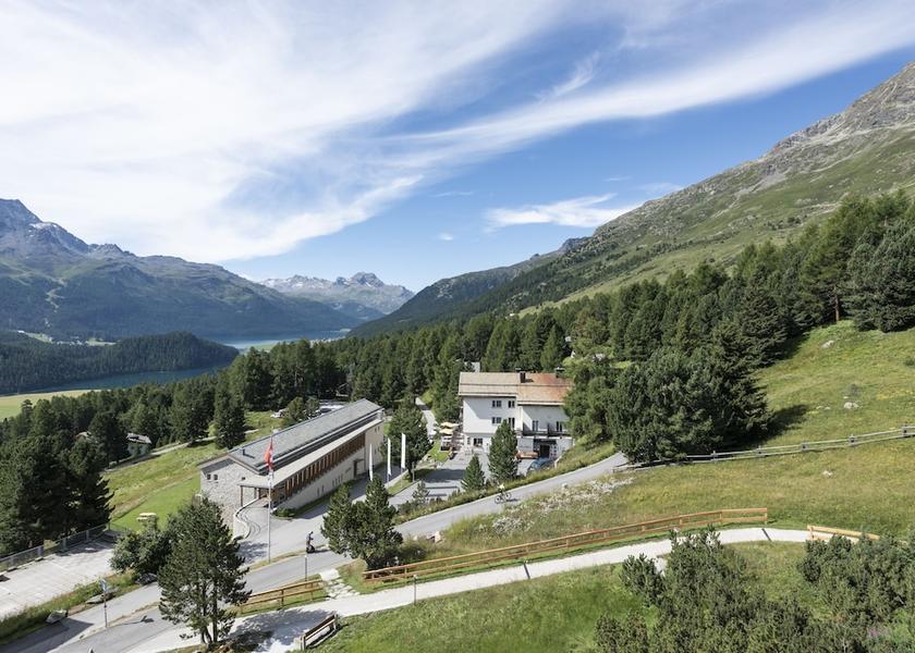Graubünden St. Moritz Aerial view