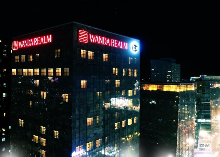 Hebei Langfang Front of property - evening/night