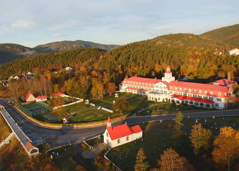 Quebec Tadoussac Aerial view