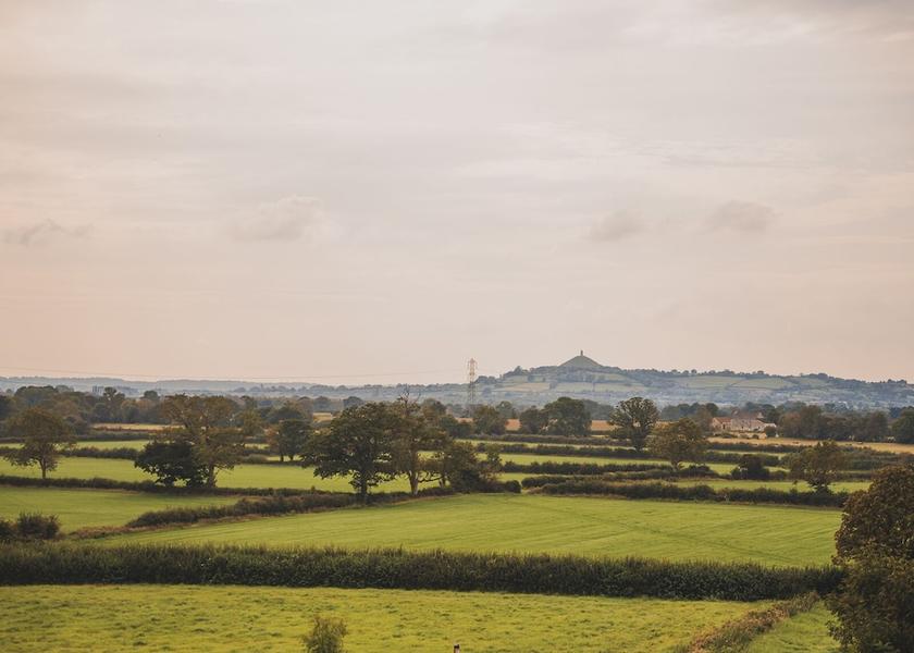 England Shepton Mallet Land view from property