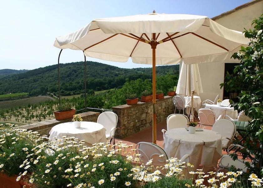 Outdoor banquet area