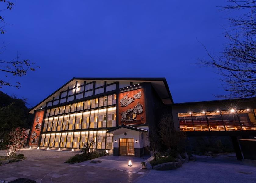 Oita Hita Front of property - evening/night