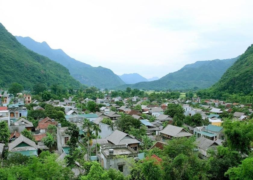 Hoa Binh Mai Chau View from Property