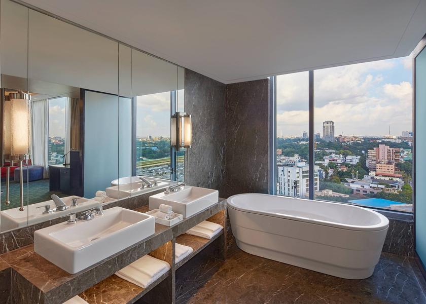 Karnataka Bangalore Bathroom Soaking Tub with View Large Room