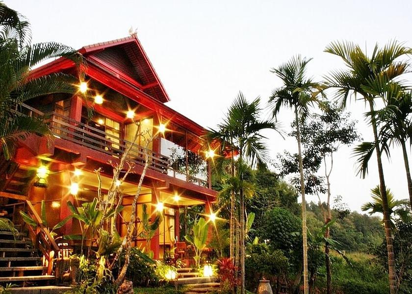 Chiang Mai Province Mae Rim Front of property - evening/night