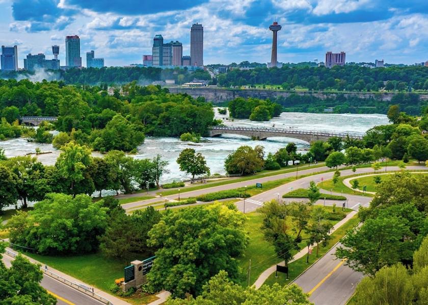 New York Niagara Falls Aerial view