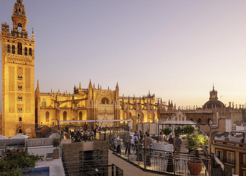 Outdoor banquet area