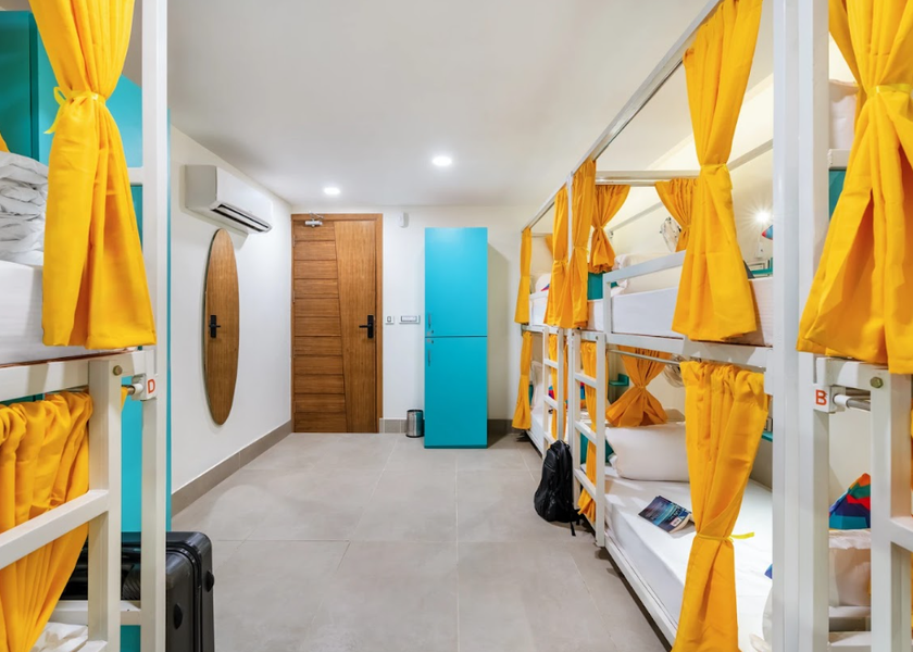 Uttarakhand Rishikesh Bed in 8 Bed Mixed AC Dormitory Room with Ensuite Bathroom