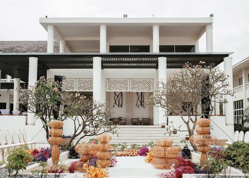 Outdoor wedding area