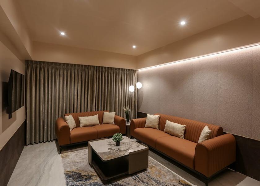 Couch with Tv and side table